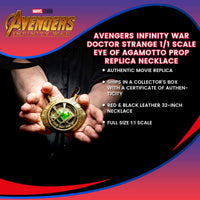 Thumbnail for Marvel’s Doctor Strange Eye of Agamotto Replica Necklace | Officially Licensed Marvel Collectible Prop | Premium Quality Movie Replicas | Superhero Accessory Perfect For Cosplay, Costumes, Halloween