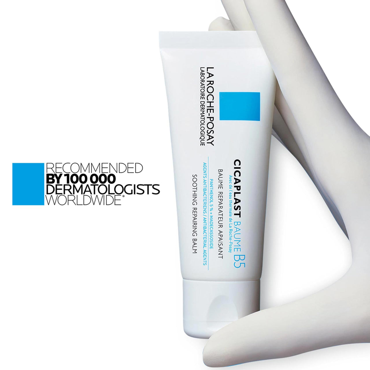 La Roche-Posay Cicaplast Balm B5, Healing Ointment and Soothing Therapeutic Multi Purpose Cream for Dry & Irritated Skin, Body and Hand Balm, Baby Safe, Fragrance Free