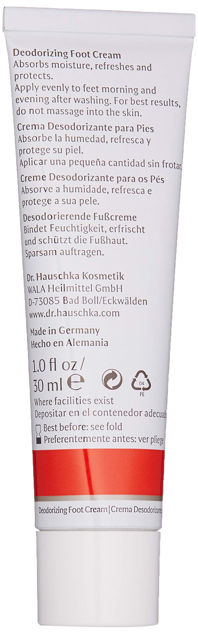 Dr. Hauschka Deodorizing Foot Cream, 1 Fl Oz