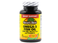 Thumbnail for Nature's Blend Omega-3 Fish Oil 1200 mg and Vitamin D3 1000 IU 90 Softgels