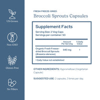 Thumbnail for Eclectic Herb - Organic Broccoli Sprouts Capsules | Vitamins + Minerals | Immune, Antioxidants & Detox Support | Superfood | Non-GMO, Gluten Free, Vegan (100 CT | 270 mg)