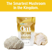 Thumbnail for Om Organic Mushroom Superfood Powder, Lions Mane, 3.5 Ounce (50 Servings) (Тwo Рack)