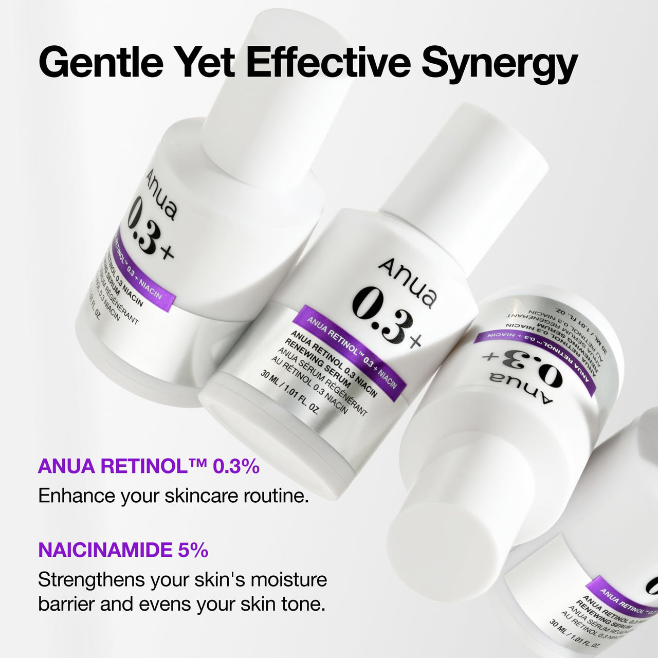 Anua Retinol Serum for Anti-Aging, Textured skin | 0.11% Retinol, 5% Niacinamide, 20+Soothing Ingredients Gentle for Beginner (30ml /1.01 fl.oz.)
