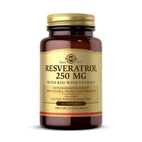 Thumbnail for Solgar Resveratrol 250 mg with Red Wine Extract - 30 Softgels - Antioxidant Support - Non-GMO, Gluten Free, Dairy Free - 30 Servings