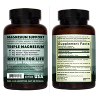Thumbnail for Natural Rhythm Triple Calm Magnesium Complex - 120 Capsules, Chelated Magnesium Glycinate, Taurate & Malate, High Absorption Supplement for Sleep, Stress, Muscle & Heart Support, Non-GMO, Vegan