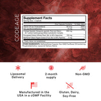 Thumbnail for Codeage Liposomal Fadogia Agrestis 600mg Supplement - Fadogia Agrestis 30:1 Extract, Vitamin D3, Zinc, Fenugreek, BioPerine Black Pepper - 2-Month Supply - Liposomal Delivery - Non-GMO, 60 Capsules