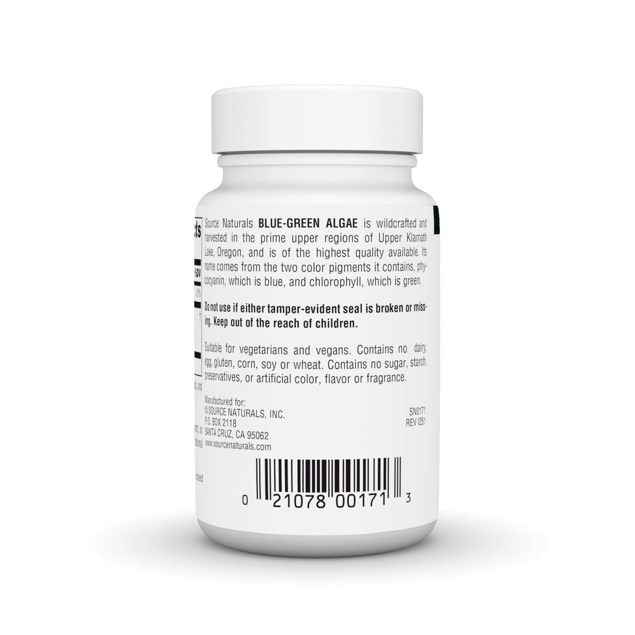 Source Naturals Blue-Green Algae from Klamath Lake* - 500 mg - 50 Tablets
