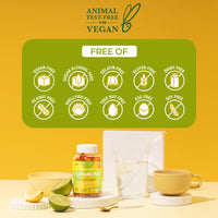 Thumbnail for SUKU Turmeric Curcumin Sugar Free Gummies with 1003mg of Turmeric - Black Pepper Protects Liver, Improves Digestion, Inflammation Response & Joint Health – Lemon Lime Flavour (50 Gummies)