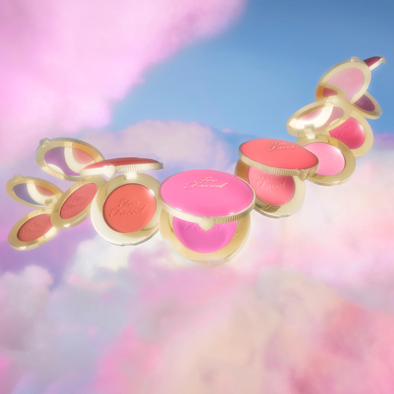 Too Faced Cloud Crush Blush | Buildable, Blendable, High Pigment Color, Vegan + Cruelty Free, 0.17 oz, Candy Clouds