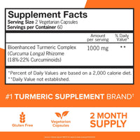 Thumbnail for Qunol Turmeric Curcumin Supplement, Turmeric 1000mg With Ultra High Absorption, Joint Support Supplement, Extra Strength Turmeric Capsules, 2 Month Supply, 120 Count (Pack of 1)