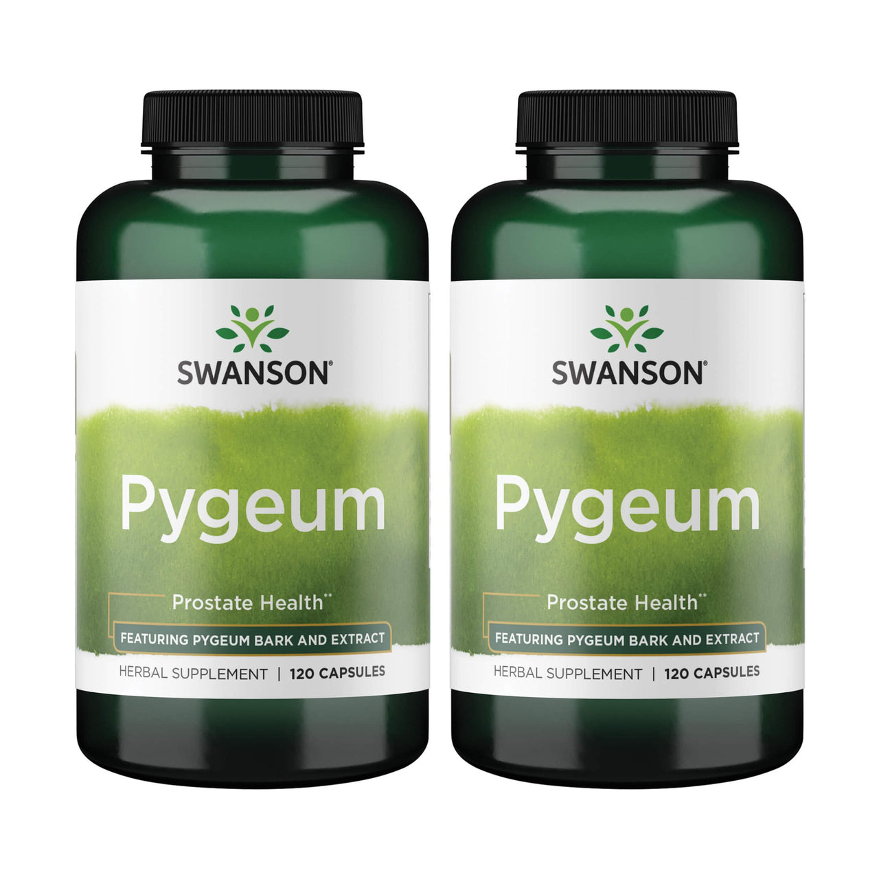 Swanson Pygeum - 400 mg - Men's Supplement - Supports Prostate, Bladder & Urinary Tract Health* - Contains Pygeum Bark & Extract - Non-GMO Herbal Supplement - 120 Capsules (2 Pack)