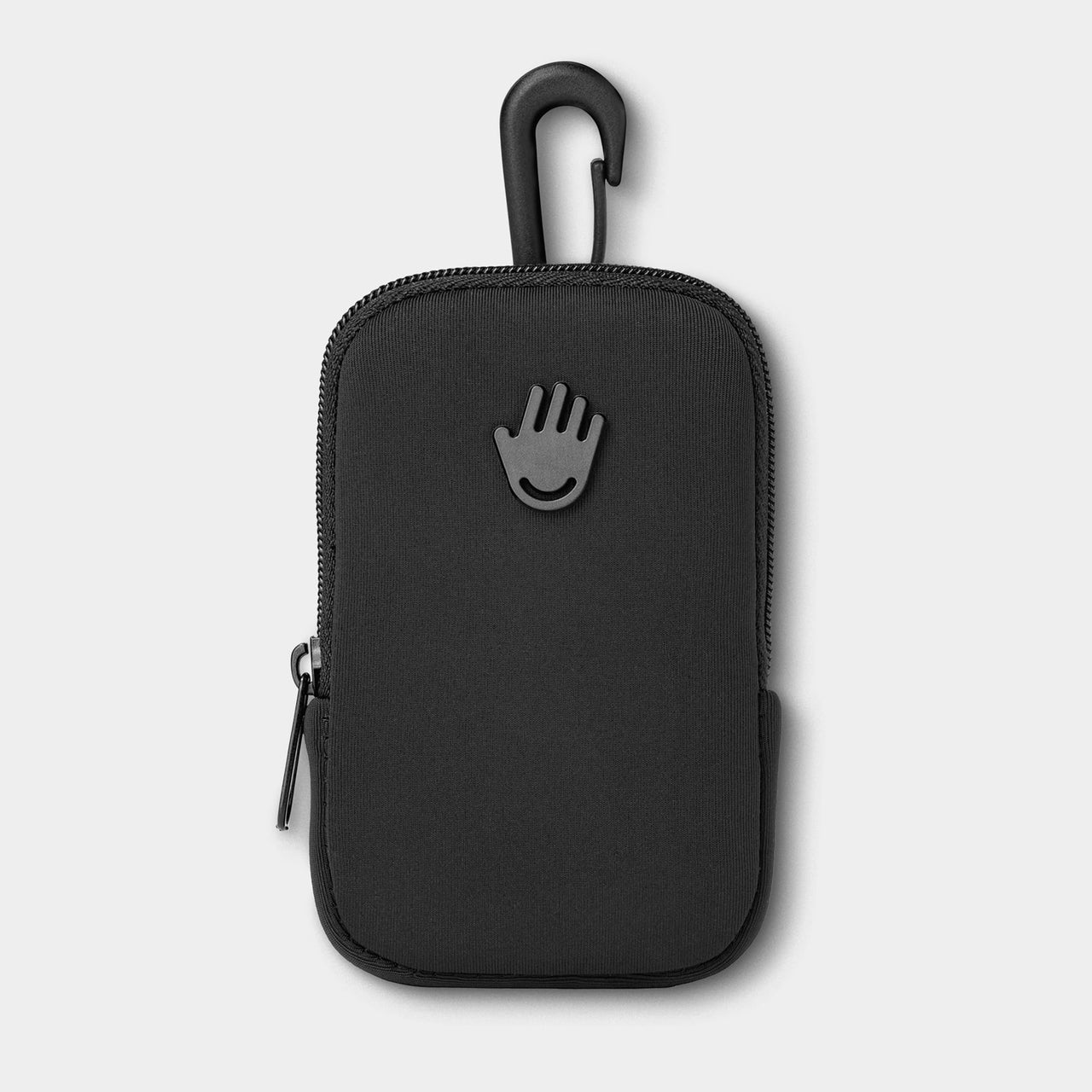 Touchette Zippered Pouch, Attachable Fashion Accessory with Snap Hook for Touchland Hand Sanitizer 1FL OZ., Black
