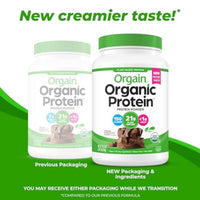 Thumbnail for Orgain Organic Vegan Protein Powder, Creamy Chocolate Fudge - 21g Plant Protein, 6g Prebiotic Fiber, Low Net Carb, No Lactose Ingredients, No Added Sugar, Non-GMO, For Shakes & Smoothies, 2.03 lb