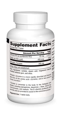 Thumbnail for Source Naturals N-Acetyl L-Tyrosine Dietary Supplement - 120 Tablets