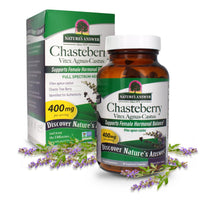 Thumbnail for Nature's Answer Chasteberry Vitex Agnus Castus 400 mg, 90 Capsules - Vegetarian, Vegan, Gluten-Free, Non-GMO, Kosher - Promotes Female Balance - Ovulation Production Supplement - Menopause Support