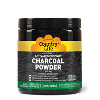 Thumbnail for Country Life Activated Coconut Charcoal Powder 500mg – Natural Activated Charcoal for Digestive Health, Gas & Bloating Relief, DIY Uses - Non-GMO, Gluten-Free, Vegan, 5oz Powder