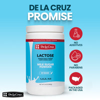 Thumbnail for De La Cruz Lactose Powder, Pure Lactose Monohydrate Milk Sugar NF Grade, Powdered Milk, Milk Powder for Baking, 24 oz