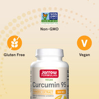 Thumbnail for Jarrow Formulas Curcumin 95 Supplement - Turmeric Extract Supplement, 500 mg for Antioxidant & Joint Support, 60 Capsules