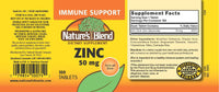 Thumbnail for NAT B ZINC GLUC TB 50MG 100