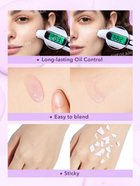 Thumbnail for SHEGLAM Good Grip Hydrating Primer Oil Control Moisturizing Primer Gel Smooth Fine Lines Oil And Silicone-Free Face -Blueberry + Aha-Purple