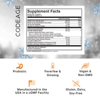 Thumbnail for Codeage Clearhead Echinacea+ Supplement - Echinacea, Schisandra, Feverfew, Coptis, American Ginseng, Astragalus, Garlic, Probiotics, Vitamins C & D3, Zinc, Selenium - Clear Head Vitamin - 90 Capsules