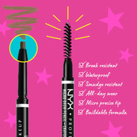 Thumbnail for NYX PROFESSIONAL MAKEUP Micro Brow Pencil, Precise Eyebrow Pencil - Ash Blonde