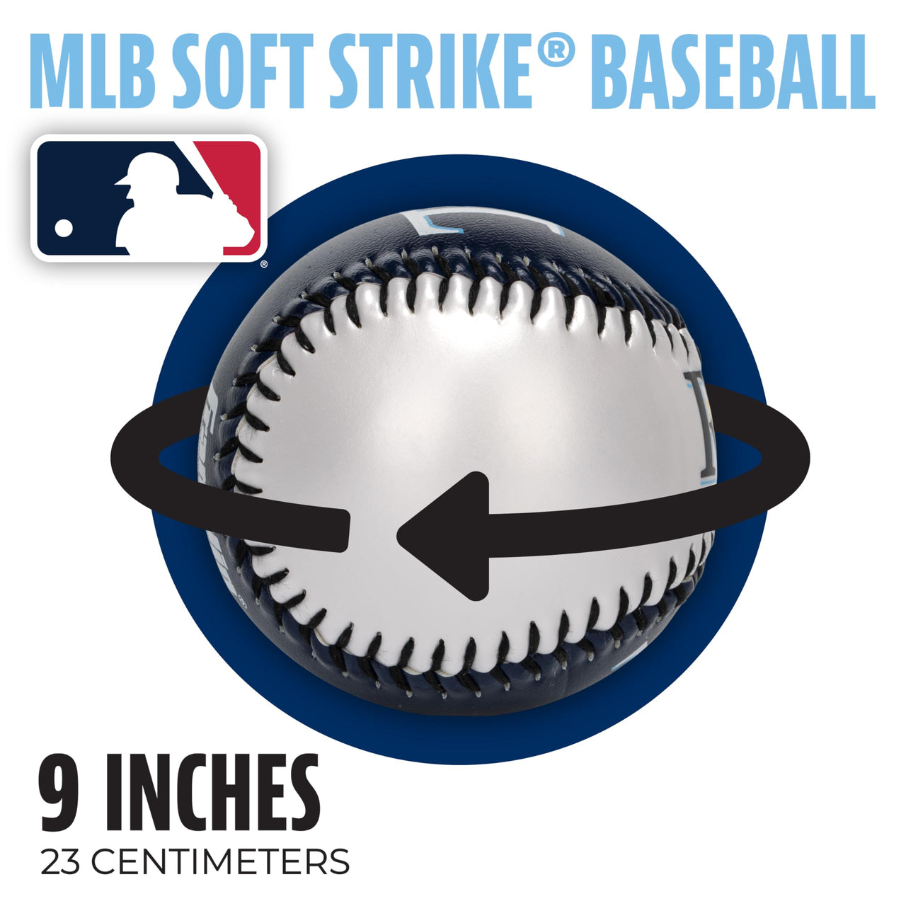 Franklin Sports Tampa Bay Rays MLB Team Baseball - MLB Team Logo Soft Baseballs - Toy Baseball for Kids - Great Decoration for Desks and Office
