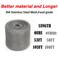Thumbnail for Wire Mesh for Mice Control 5 in X 30Ft,Hole Fill Fabric, Weep Holes Covers, Upgraded Stainless Steel Wire Mesh Roll, Flexible Stretchy Mesh Fabric for Garden House and DIY, Rodent Barrier