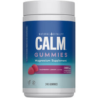 Thumbnail for Natural Vitality Calm Magnesium Gummies | 330mg Per Serving | Raspberry Lemon Flavored Supplement | Gluten-Free & Vegan | 240 Count