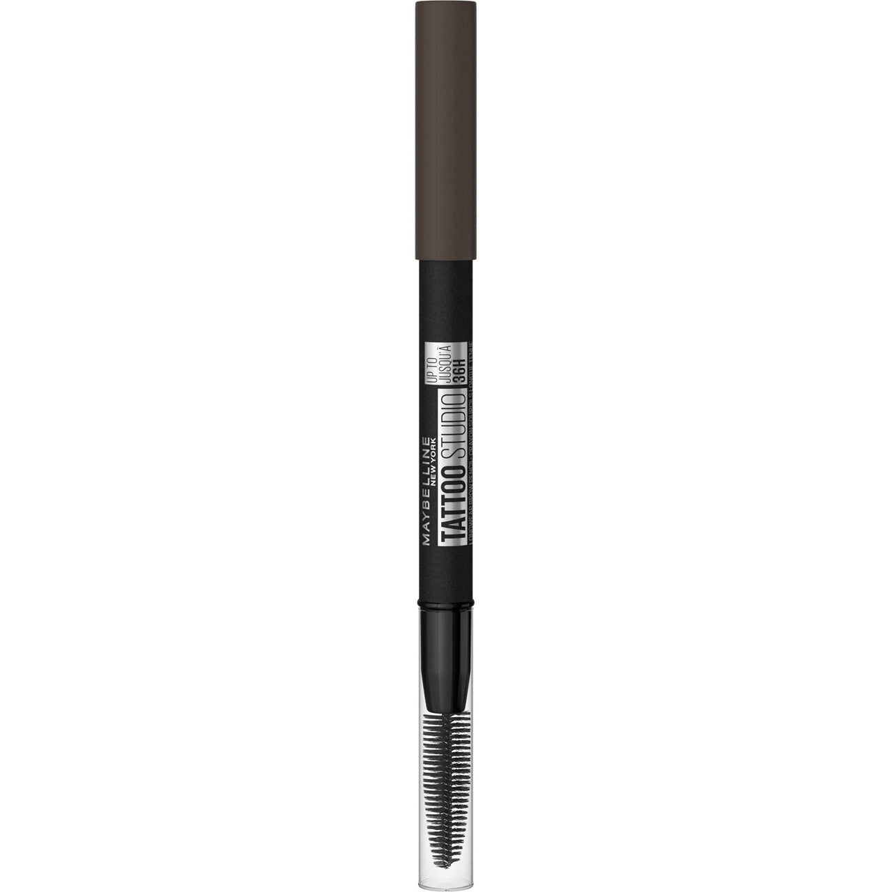 Maybelline TattooStudio Waterproof Eyebrow Pencil, Sharpenable, Longwear, Long Lasting, Pigmented Eyebrow Pencil for Defined Brows, Black Brown, 1 Count