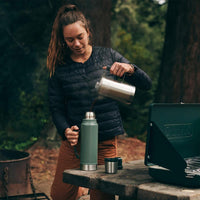 Thumbnail for Stanley Heritage Classic Vacuum Bottle with Handle 1.1 qt | Wide Mouth with Leakproof Cup Lid | Keep Drinks Hot or Cold for Travel | Insulated Stainless Steel Thermos | BPA-Free | Hammertone Green