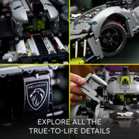 Thumbnail for LEGO Technic Peugeot 9X8 24H Le Mans Hybrid Hypercar 42156 Collectible Race Car Building Kit for Adults and Teens, 1:10 Scale Racing Car Model, Gift for Motorsport Fans