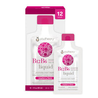 Thumbnail for Youtheory Vitamin B12 B6, Daily Energy and Brain Support Supplement, Liquid Raspberry Flavor, 12 – 1oz Single Serving Packets