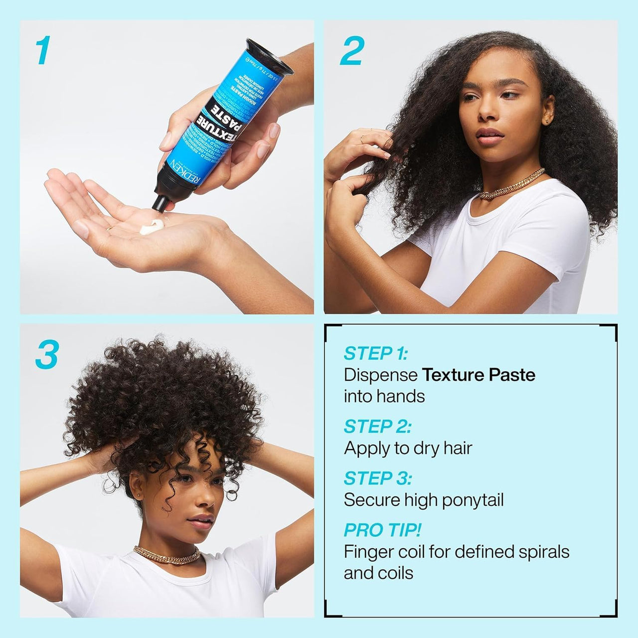 Redken Long-Lasting Styling Paste For All Hair Types - Adds Long-Lasting Texture & Definition With Flexible Control, Medium Hold