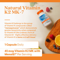 Thumbnail for Doctor's Best Natural Vitamin K2 MK7 Supplement for Men & Women - Bone Health Support, 45 mcg Vitamin K-2 MK-7 Capsules with MenaQ7, Calcium Support, Non GMO, Vegan - 60 Veg Caps