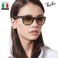Thumbnail for Ray-Ban RB2132 NEW WAYFARER CLASSIC Square Shaped Non-Polarized Sunglasses for Men & Women – Includes Official RAYBAN Eyewear Kit – Ideal Formal & Casual Wear Sunglasses – B-15 Brown Lens