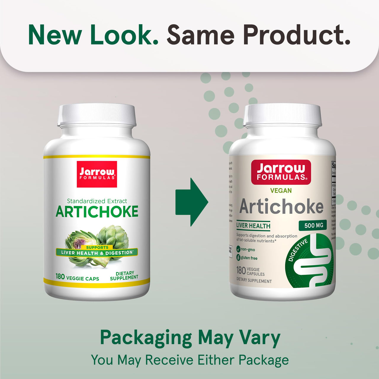 Jarrow Formulas Artichoke 500 mg - Standardized Artichoke Extract - 180 Servings (Veggie Caps) Support Liver Health & Digestion - Dietary Supplement - Non-GMO - Gluten Free - Vegan