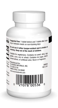Thumbnail for Source Naturals Gamma Oryzanol, Athletic Series Dietary Supplement Suitable for Vegetarians, 60 MG - 200 Tablets