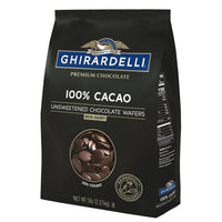 Thumbnail for Ghirardelli Chocolate Company 100% Cacao Unsweetened Wafers, 5lb. Bag (Pack of 1)