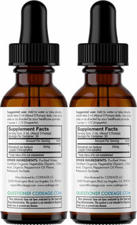 Thumbnail for Codeage Chlorophyll Liquid Drops Supplement, Immune Support, Skin Care, Certified Organic Vegetable Glycerin Water, Liquid Chlorophyll, Organic Peppermint Flavor Clorofila, Vegan - 2 Pack