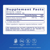 Thumbnail for Pure Encapsulations Calcium MCHA | Hypoallergenic Supplement to Support Bones* | 180 Capsules