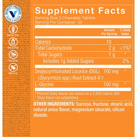 Thumbnail for The Vitamin Shoppe DGL (Deglycyrrhizinated Licorice) 760MG, Stomach Soothing Herbal Supplement (100 Chewable Tablets)