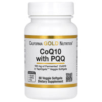 Thumbnail for California Gold Nutrition CoQ10 with PQQ, Ubiquinone USP, Tapioca Veggie Softgel with Sunflower Lecithin, 100 mg, 60 Veggie Softgel