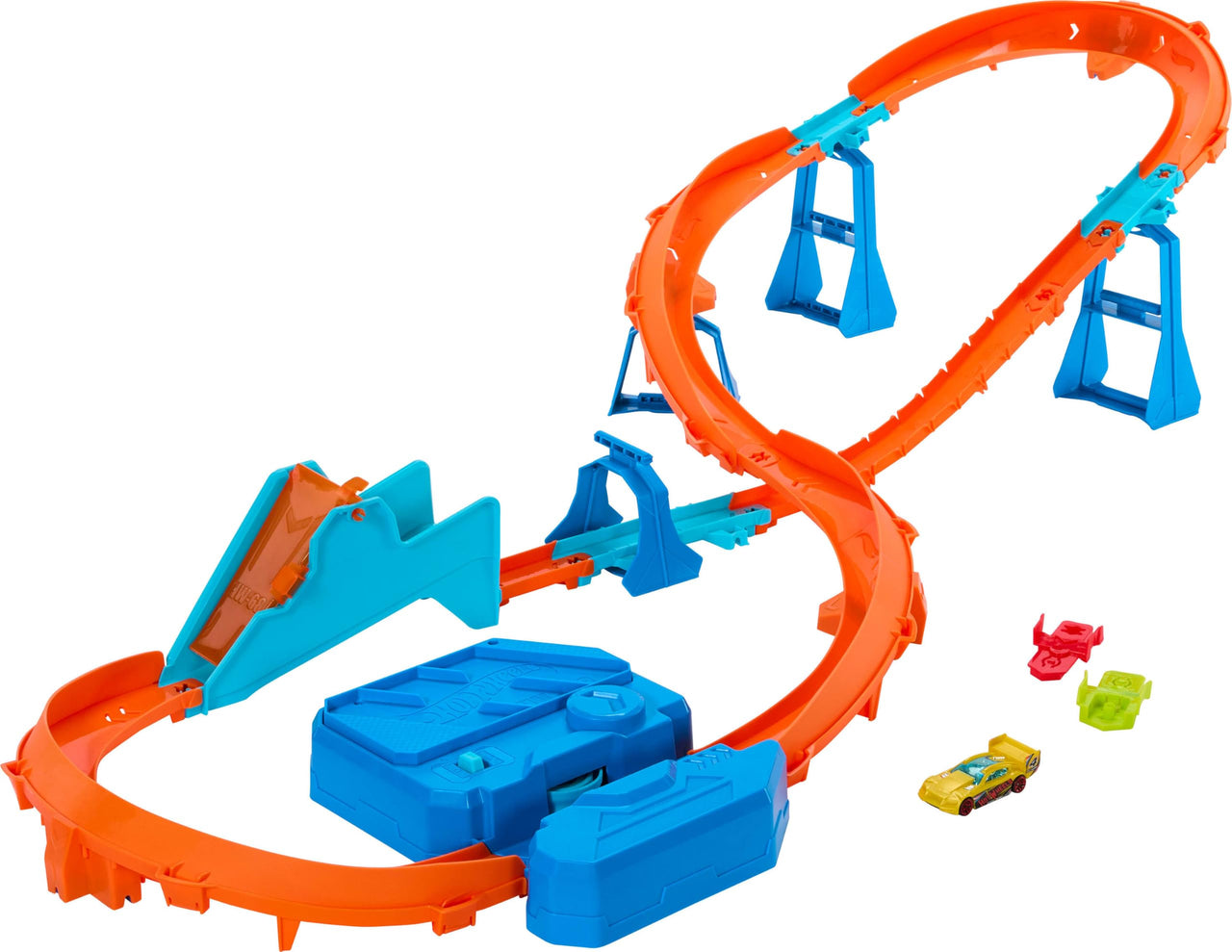 Hot Wheels Track Creator Boosted Jump Speedway Set & Toy Car