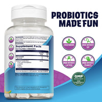 Thumbnail for KAL DinoDophilus Probiotics for Kids - Chewable Kids Probiotic with 2 Billion CFU for Children's Gut Health and Digestion Support - Natural Black Cherry Flavor, 60 Chews