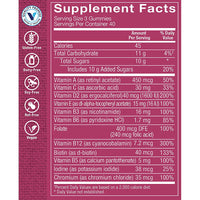 Thumbnail for Women's Multi Gummies - Multivitamin for Energy Production Support - Assorted Fruit Mix (120 Gummies)