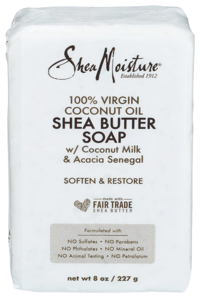 SHEA MOISTURE 100% Virgin Oil Butter Soap, Coconut, 8 Oz (U-BB-2690)