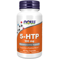 Thumbnail for NOW Foods Supplements, 5-HTP (5-hydroxytryptophan) 100 mg, Neurotransmitter Support*, 60 Veg Capsules