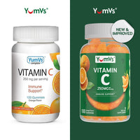 Thumbnail for YUM-V'S Vitamin C Gummies for Adults - 250 mg Yummy Vitamin C Gummy - VIT C Gummies - Immune Support Supplement -Orange Flavored Kosher, Halal, Gluten Free (100 Count)
