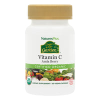 Thumbnail for NaturesPlus Source of Life Garden Vitamin C - 60 Capsules - Immune System Support - USDA Certified Organic, Non-GMO, Vegan, Gluten Free - 30 Servings